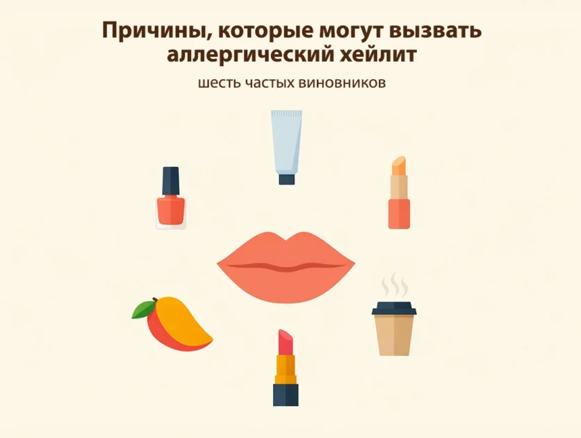 Аллергический хейлит: что на самом деле может беспокоить ваши губы (и это не погода)
